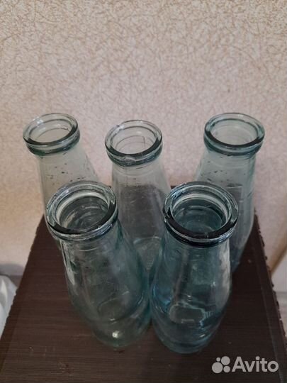 Молочные бутылки СССР (5 штук ) все оптом за 200р