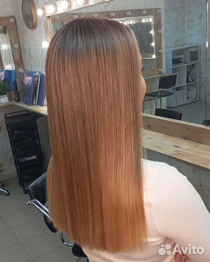 Кератиновое выпрямление волос