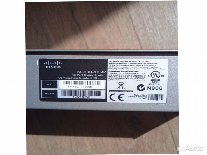 Коммутатор cisco SG100-16 v2
