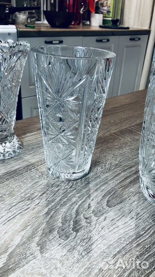 Ваза для цветов хрустальная