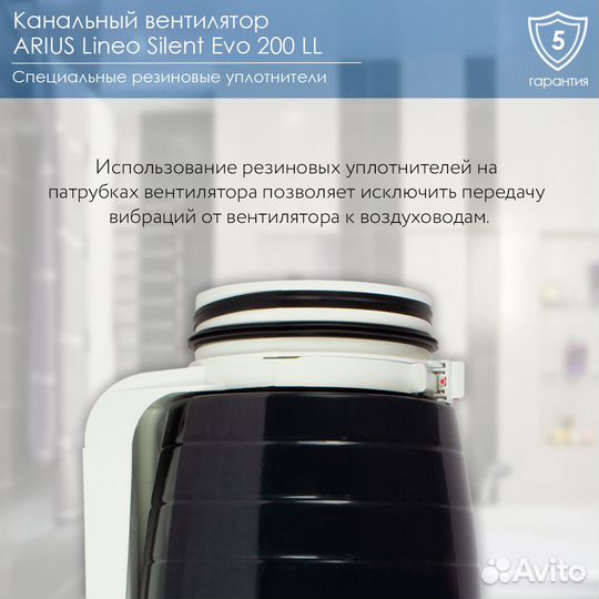 Канальный вентилятор arius Lineo Silent Evo 200 LL