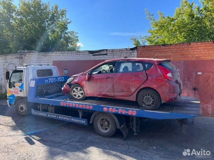 Стекло двери заднее левое Hyundai Solaris