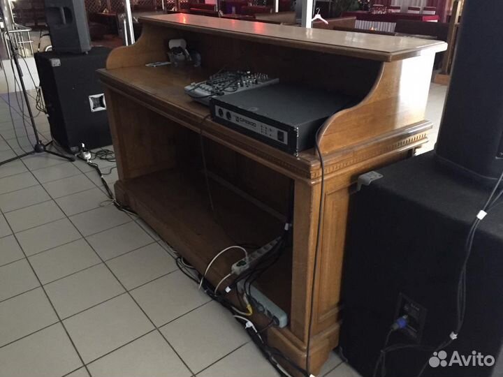 Барная стойка дуб массив, мрамор