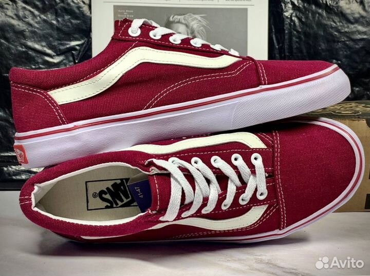 Кеды мужские vans красные