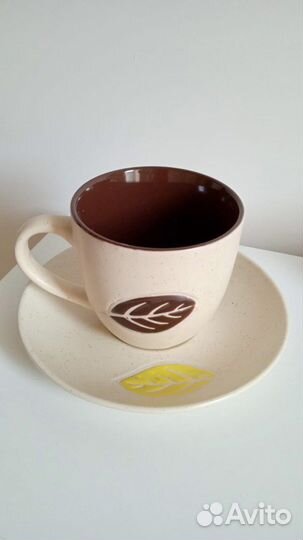 Чашка с блюдцем керамика