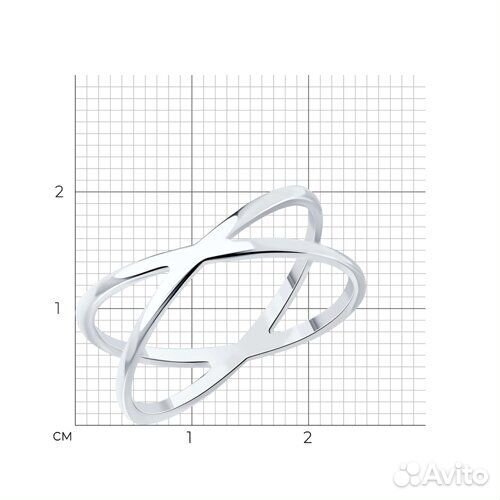 Кольцо sokolov из серебра, 94013775, р.18,5