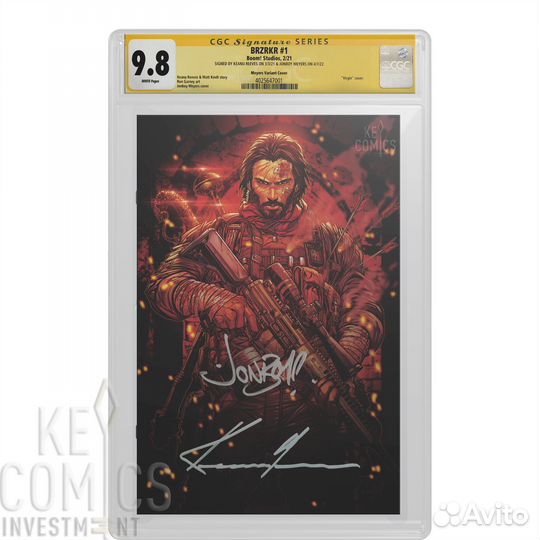 Brzrkr 1 Meyers Variant CGC 9.8 SS с автографами