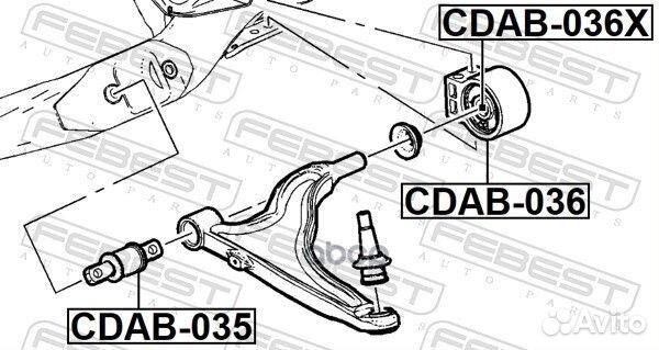 Сайлентблок задний переднего нижнего рычага CAD