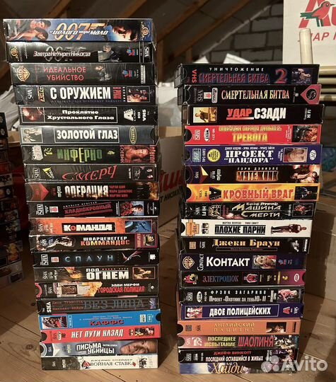 Коллекция видеокассет кассет VHS фильмы