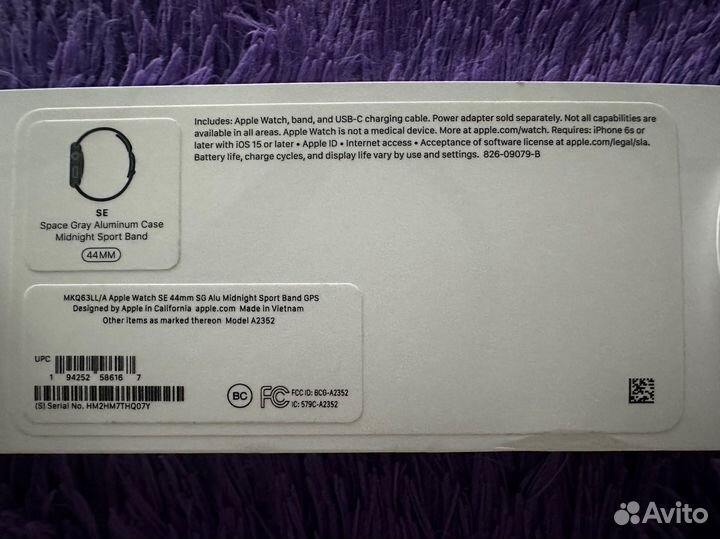 Ремешок apple watch se 44