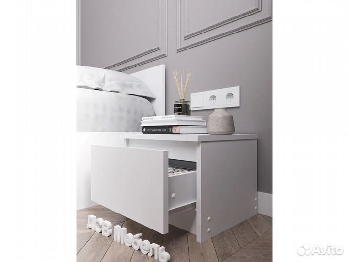 Тумба прикроватная Мори Белая