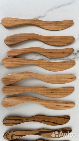 Нож из дерева для масла, паштета.Комплект 3шт