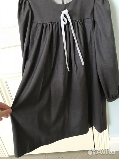 Школьная форма платье серое