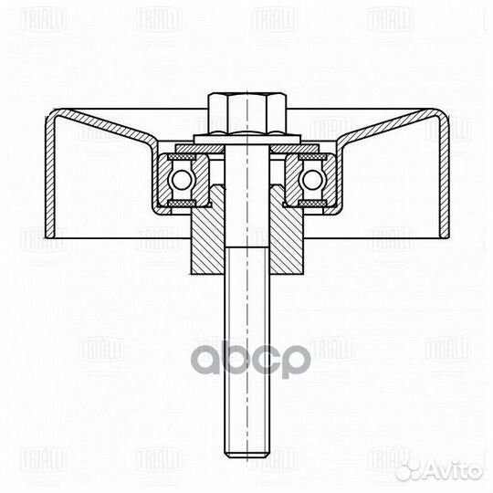 Ролик ремня приводного ford transit 02- (только
