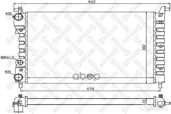 10-25734-SX радиатор системы охлаждения Fiat P