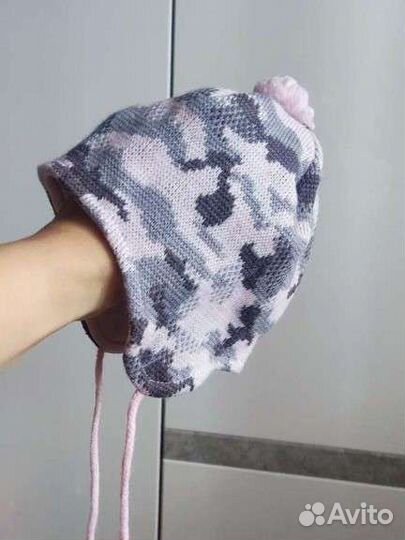 Шапка для девочки,от 6 до 18 мес, демисезонная