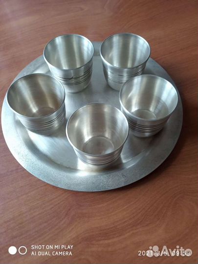 Набор коньячный из мельхиора СССР 80 гг