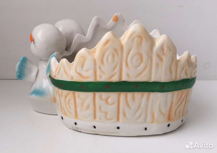 Салфетница, Конфетница Уточки, фарфор новая