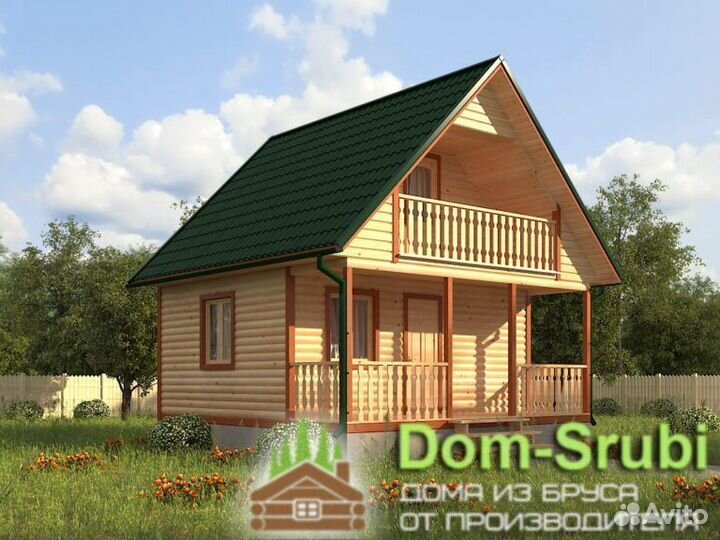 Карабаново-Хорошая надёжная Баня из бруса Б-12 6х6