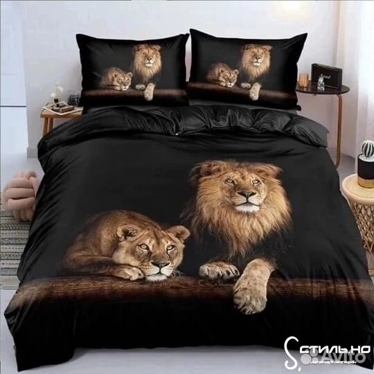 Постельное белье с 3D принтом 2-спальное