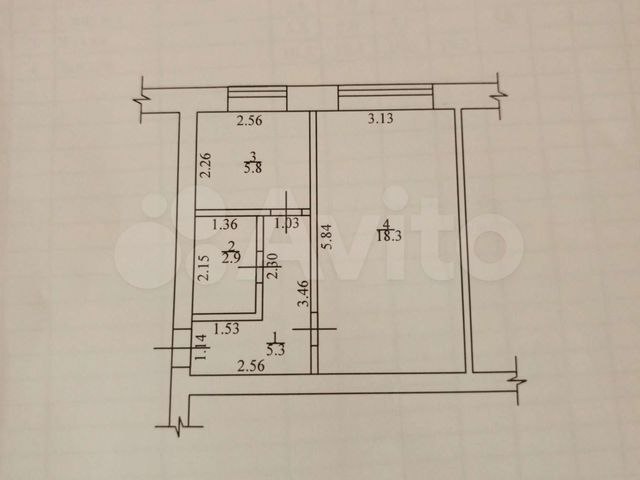 1-к. квартира, 32,3 м², 3/3 эт.