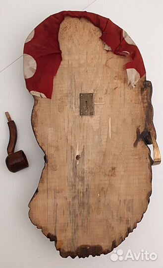 Пират с трубкой настенный, дерево, металл, СССР