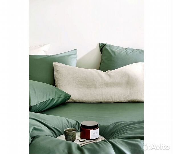 Постельное белье GoodNight Essential дуэт зеленый