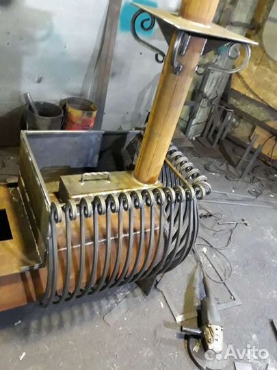 Печь для бани с обогревом предбанника