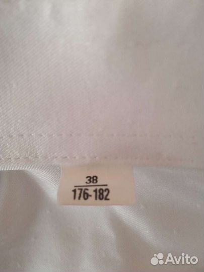 Рубашка белая с коротким рукавом 176(38), слим