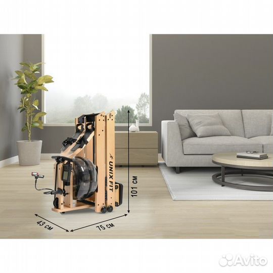 Гребной тренажер unix Fit Wood Rower Light