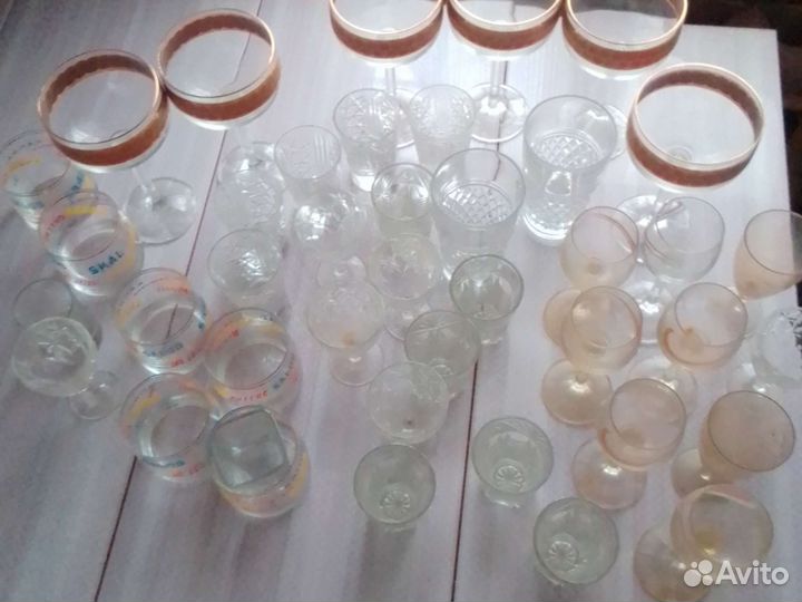 Рюмки, бокалы, фужеры, вазы