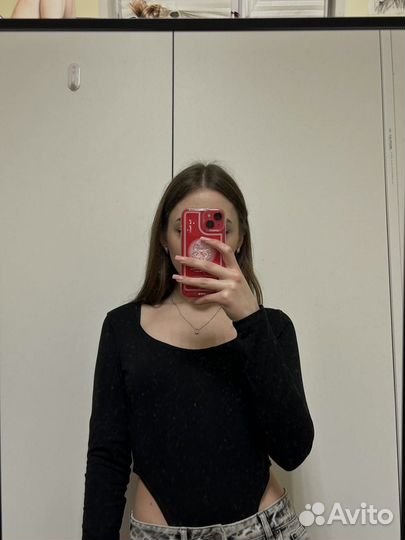 Боди женское вырез на бедрах