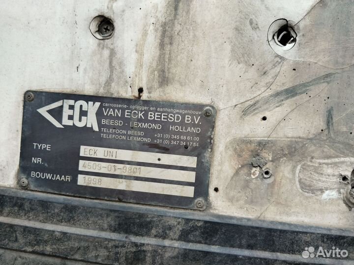 Полуприцеп рефрижератор Van Eck DT-3NI, 1998