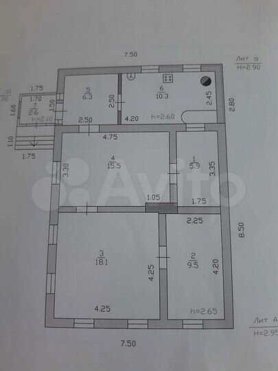 Дом 63,8 м² на участке 13 сот.