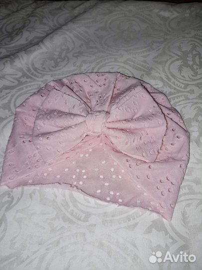 Шапочка-чалма для малышки летняя