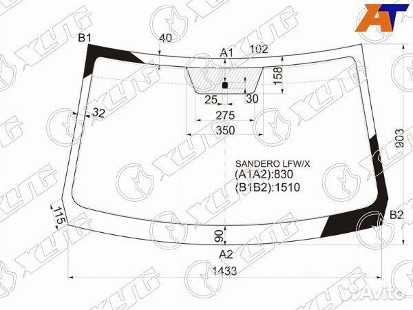 Стекло лобовое nissan terrano
