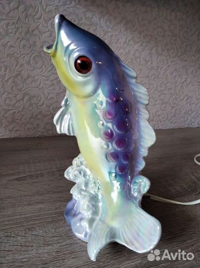Светильник - ночник фарфоровая Рыбка перламутровая
