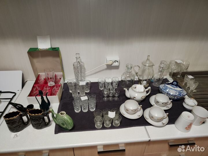 Хрусталь СССР,вазы,салатники,рюмки,стопки