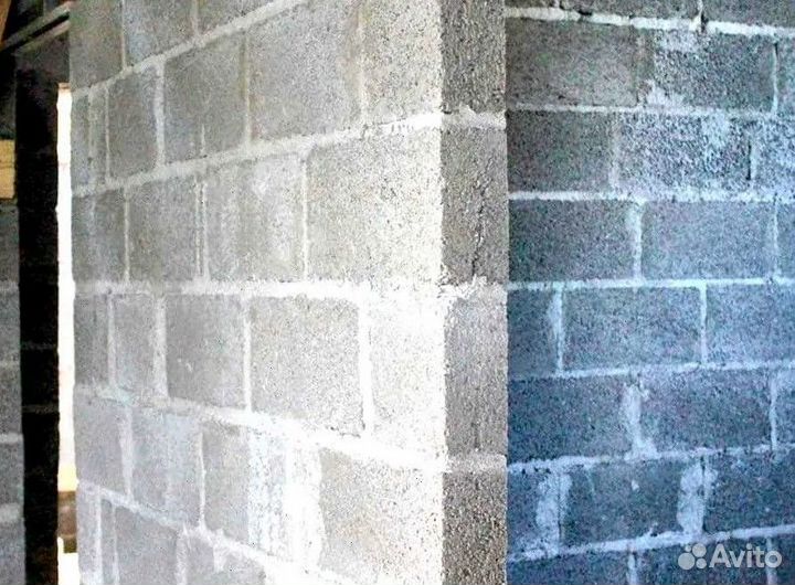 Бетонный блок полнотелый 90 мм