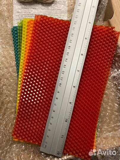 Вощина цветная для свечей+фитиль+инструкция