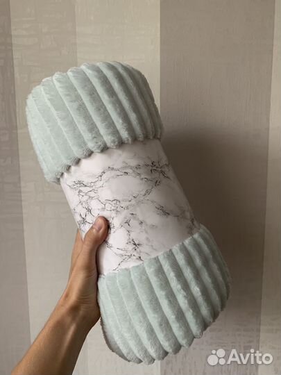 Плед велсофт полоска, кубик, ананс