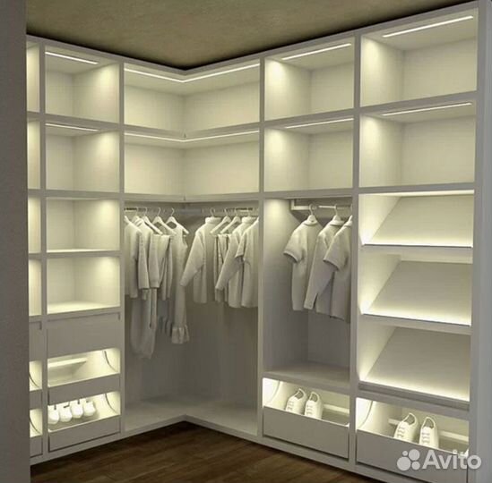 Гардеробная на заказ лофт