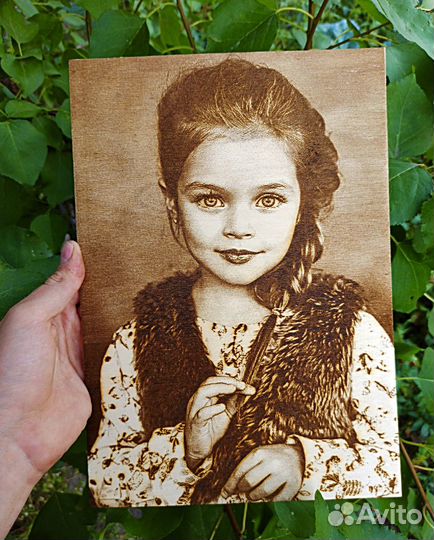 Выжигание портретов на дереве