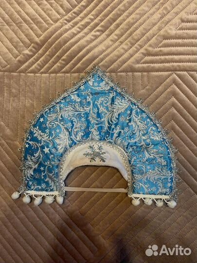 Костюм Снегурочки р.28, голубой/белый