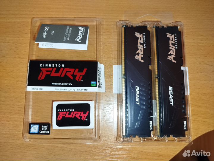 Kingston DDR5 32Gb (2x16Gb) 6000MHz Fury Beast