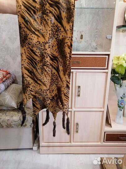 Палантин с мехом норки