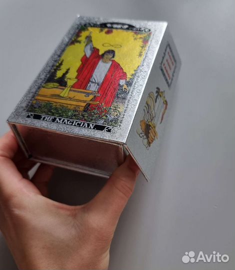 Колода карт Таро серебристый пластик