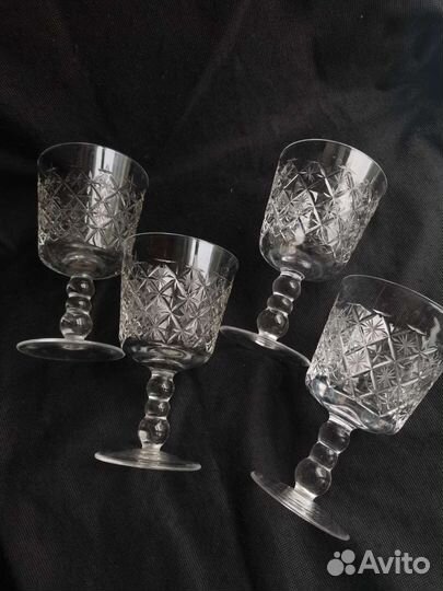 Бокал для вина фужер 180 гр СССР гусь Хрустальный