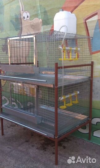 Клетка для кур несушек 20-30 голов 2 яруса (кн-2.0