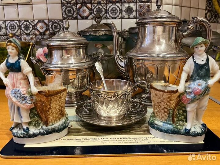 Старинные парные статуэтки - вазочки (Germany)